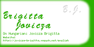 brigitta jovicza business card